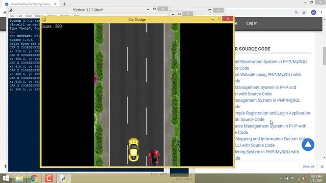 Car Racing Game using Pygame смотреть онлайн