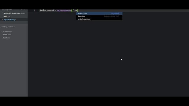 Mouse Animation | Move Text With Cursor | CSS - JQUERY Tutorial смотреть онлайн
