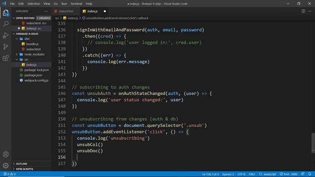 Getting Started with Firebase 9 #15 - Unsubscribing from Changes смотреть онлайн