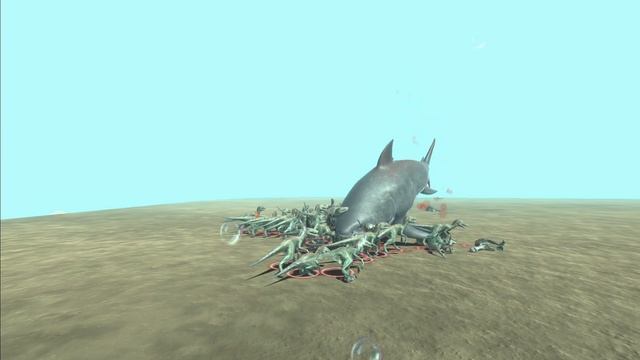 Megalodon Vs Velociraptor | Animal Revolt Battle Simulator