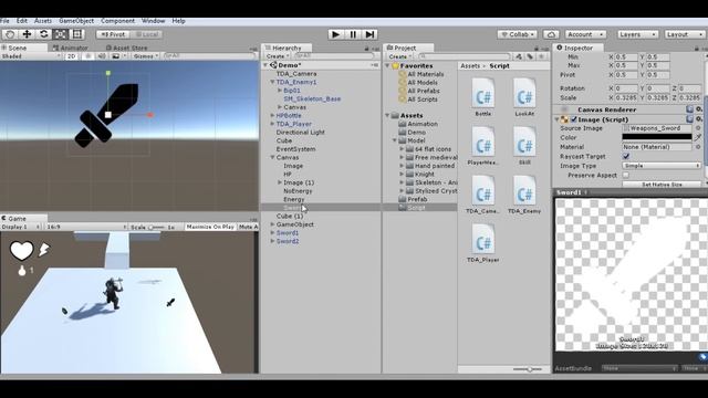 Unity3d. Создание игры #10(TDA). Иконки и здоровье над персонажами смотреть онлайн