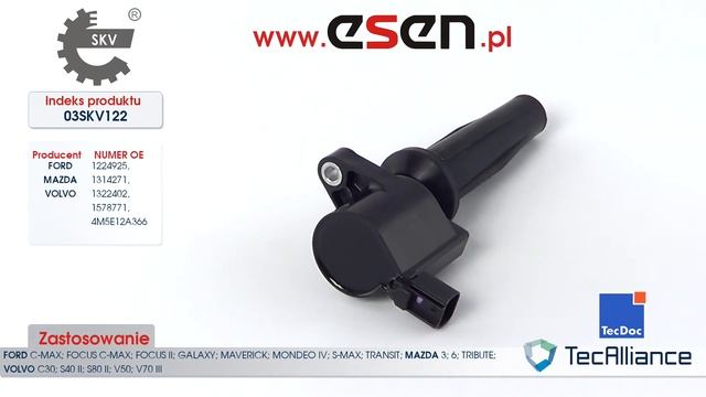 Cewka zapłonowa Ford Focus II Ford Galaxy Ford Mondeo IV Mazda 3 Mazda 6 Volvo V70 OE 1224925 смотреть онлайн