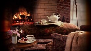 УЮТНАЯ атмосфера / ТРЕСК поленьев в КАМИНЕ / Мягкое звучание ПИАНИНО / АСМР...