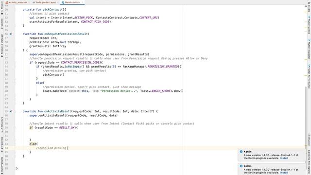 Pick Contact | Android Studio | Kotlin смотреть онлайн