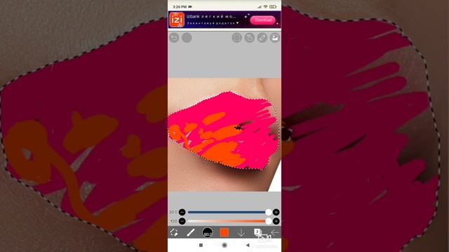 как разукрасить губы в ibisPaint X смотреть онлайн