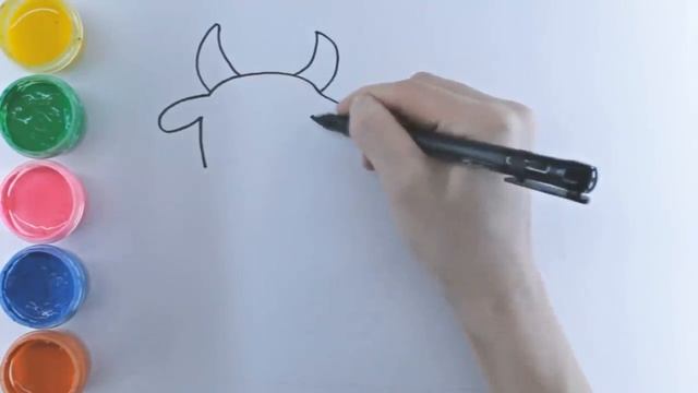 Рисуем домашних  животных. Корова, и хрюшка) Рисунки для детей ,Drawings For Children