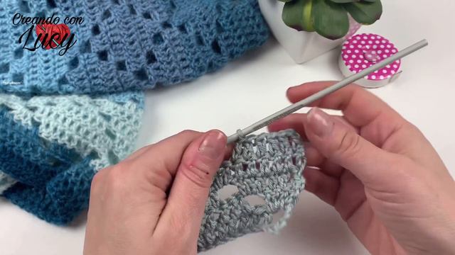 Uncinetto: Stola Costi -punto Losanghe A Pannello - Anche Per Principianti