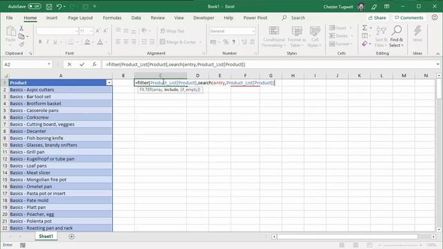 Create a Searchable Drop-down List Using Excel's Filter Function смотреть онлайн