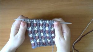 ЛЕНИВЫЙ ЖАККАРД. Трехцветная "сороконожка". 2 варианта.