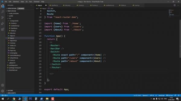 Уроки React JS + Bootstrap на практике - Футер и остальные страницы