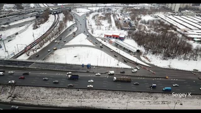 Волоколамское шоссе. Развязка на МКАД 21.12.2020 4K смотреть онлайн