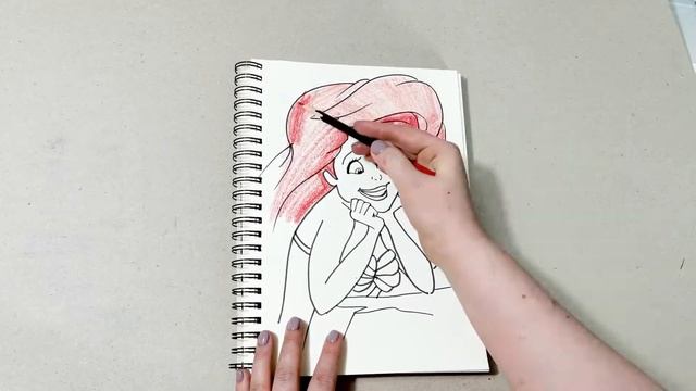 Рисуем Русалочку Дисней Ариель. ? ARTIX SCHOOL смотреть онлайн