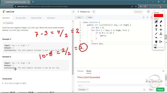 1523. Count Odd Numbers in an Interval Range | Detailed Explanation | Java Code | LeetCode смотреть онлайн