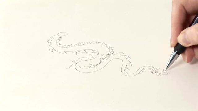 How To Sketch A Chinese Dragon Drawing смотреть онлайн