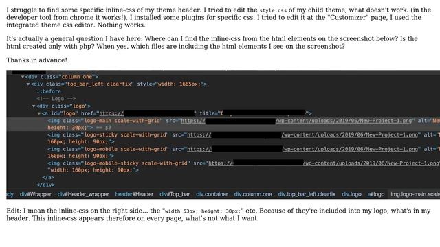 Wordpress: Where can I find the inline-css of my theme header? смотреть онлайн