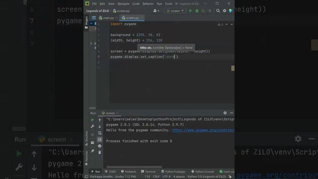 how to make a simple pygame window :) CODE IN DESCRIPTION смотреть онлайн