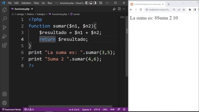 ? FUNCIONES EN PHP EJERCICIOS RESULETOS ? FUNCIONES EN PHP CON PARAMETROS ▶ CURSO DE PHP смотреть онлайн