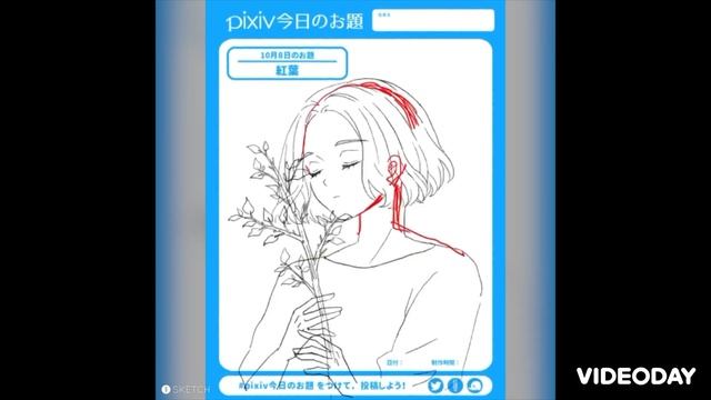 Painting procress / Pixiv Sketch / daily practice / 211009 смотреть онлайн
