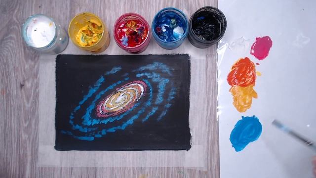 Как нарисовать космос, галактику гуашью смотреть онлайн