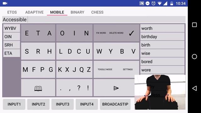 Accessible Virtual Keyboard - Mobile Layout: MyoWare EMG sensor смотреть онлайн