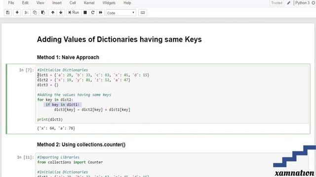 How to combine 2 dictionaries having same key-using naive approach смотреть онлайн
