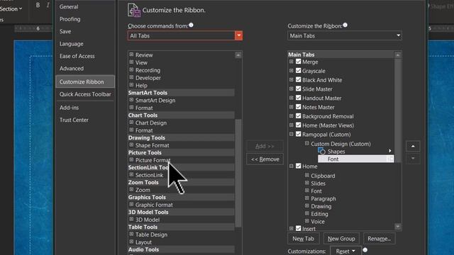 Customize Ribbon In PowerPoint  (Time Saver Tip)