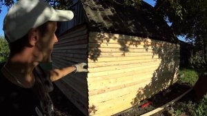 Обшиваем баню снаружи. Начало.