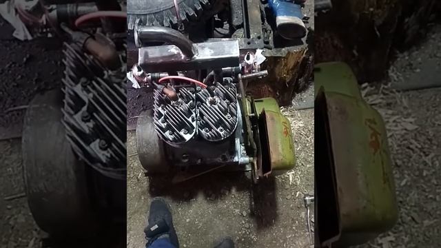 Двигатель УД2 установка двух карбюраторов и новый глушитель смотреть онлайн