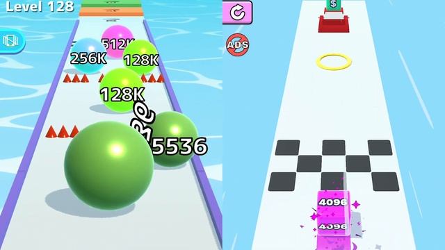 ? BALL RUN INFINITY vs JELLY RUN 2048 All Levels Gameplay Walkthrough Android, iOS 1 смотреть онлайн