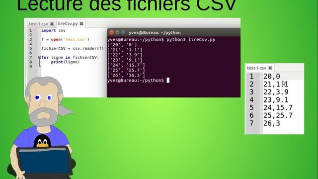 Traitement des fichiers CSV en langage Python смотреть онлайн