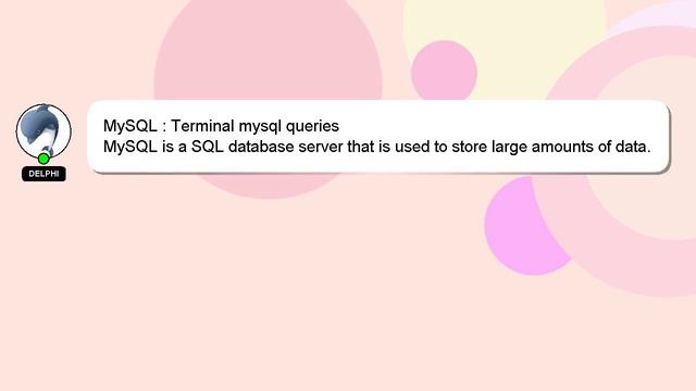 MySQL : Terminal mysql queries смотреть онлайн
