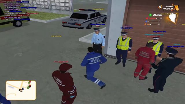 Радмир.Проверка *ДПС* на мед.карты и от короны смотреть онлайн