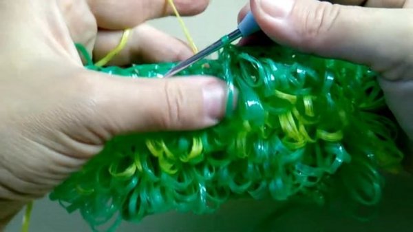 Мочалка простая в полоску | Вязание мочалок | Вязание крючком | ТДД