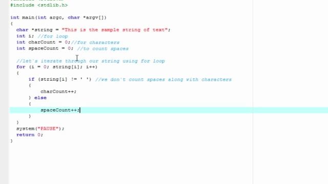 Programming in C: Count characters in string смотреть онлайн