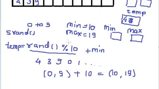Program to generate 10 distinct numbers in a given range in C смотреть онлайн