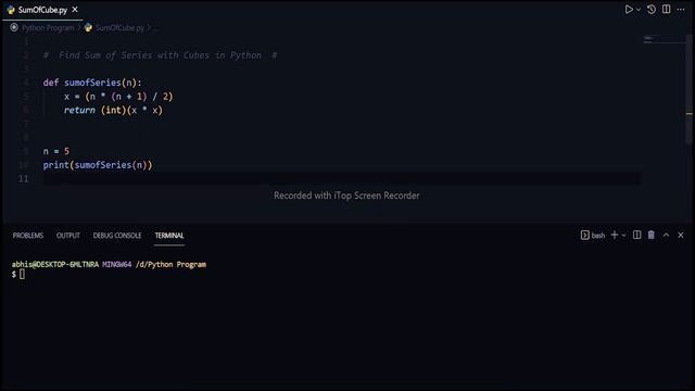 Python Programs Examples || Program - 13 || Sum of Cubes смотреть онлайн