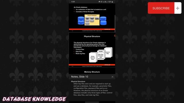 Explain Oracle database, physical structure, memory structure and SGA смотреть онлайн