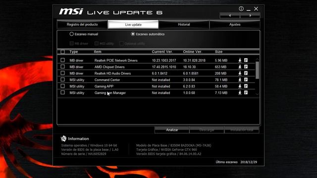 Cómo Actualizar Drivers de placa madre MSI de forma automática | Tutorial Live Update 6 смотреть онлайн