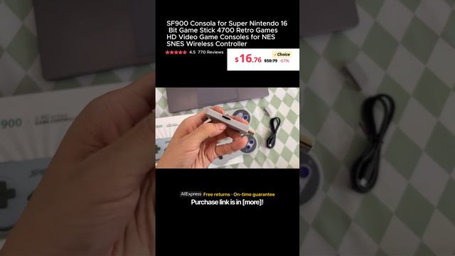 SF900 Consola for Super Nintendo 16 Bit Game Stick Retro Games Consoles Wireless Controller смотреть онлайн