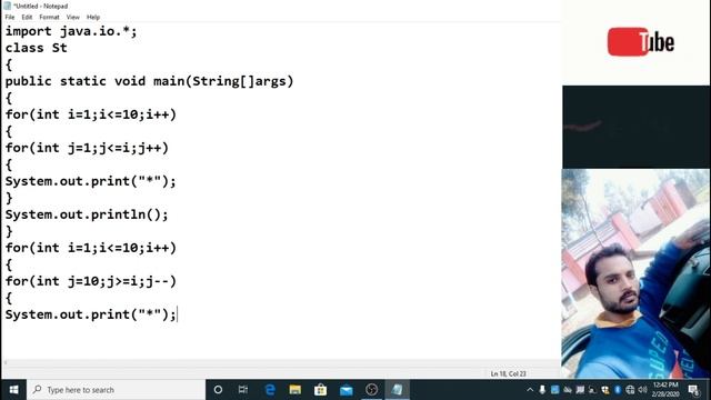 very simple java programs #13 "star pattern pyramid shape print in java" смотреть онлайн