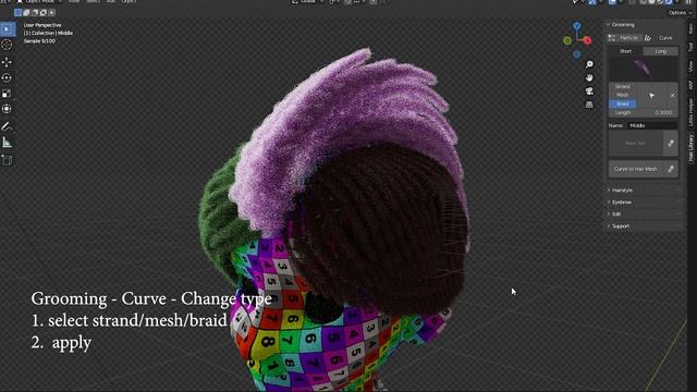 Hair library v1.2 - Blender addon смотреть онлайн
