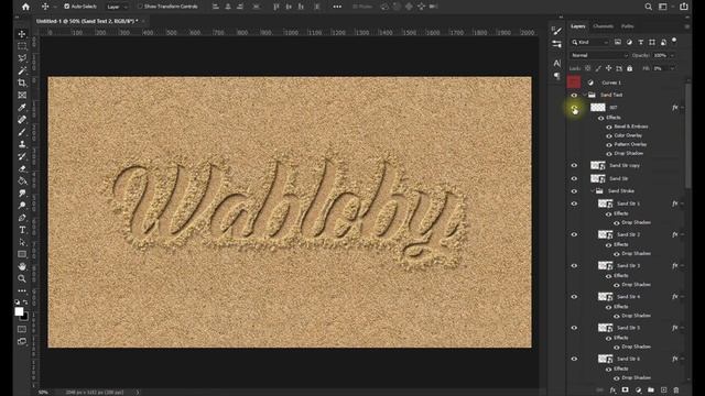 How to Make a Sand Text Effect in Adobe Photoshop cc 2023 смотреть онлайн