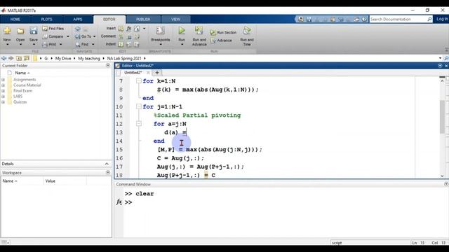 Scaled Partial Pivoting in Gauss Elimination with MATLAB code смотреть онлайн