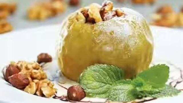 Яблоки с творогом, запеченные в духовке. рецепт приготування в описах смотреть онлайн