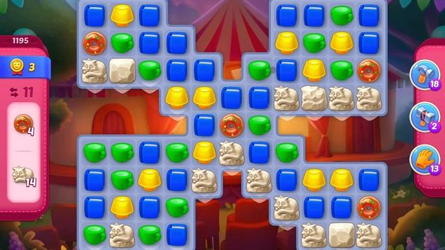 HomeScapes Level 1195 no boosters (24 moves) смотреть онлайн