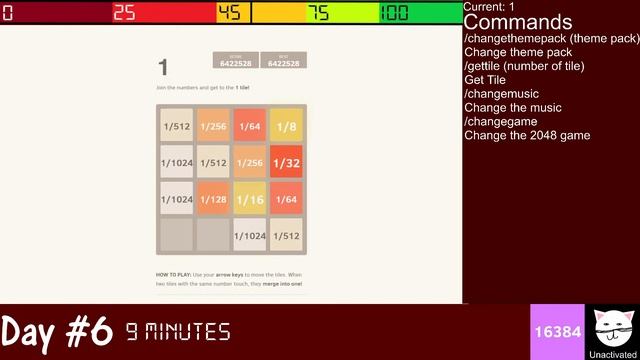 (6) LIVE: 2048 (command /changegame changes the variant of 2048 game!) смотреть онлайн