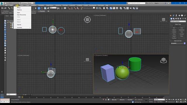 3Ds Max для начинающих. 12-ый урок. Group (группирование) смотреть онлайн