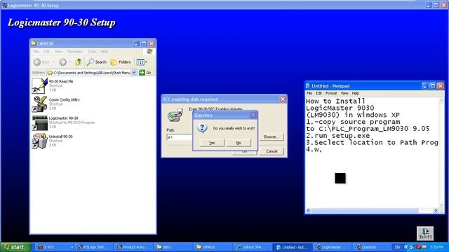 How To Install Logicmaster 90-30 In WindowsXP
