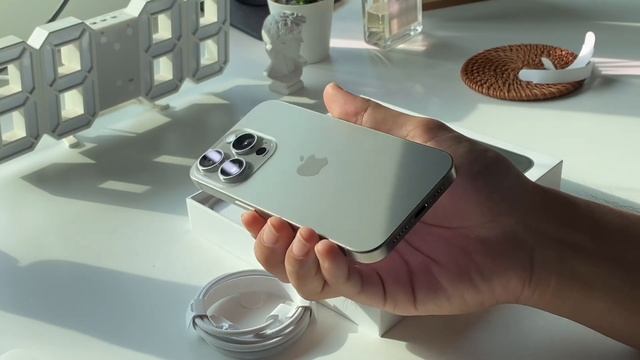 Iphone 15 Pro Unboxing || ASMR, aesthetic unboxing, natural titanium, 128GB, camera testing,etc смотреть онлайн