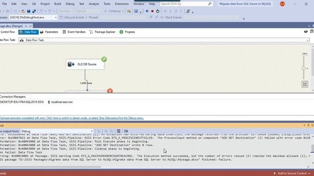 03 error 42000 mysql odbc 5.3(a) driver in SSIS | You have an error in your SQL Syntax; смотреть онлайн